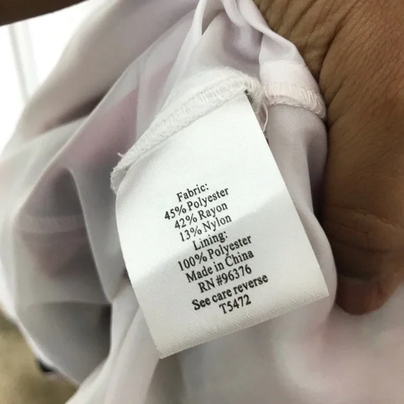 EY Boutique : size M : formal sheer striped short sleeve fit & flare midi-dress - Picture 8 of 8